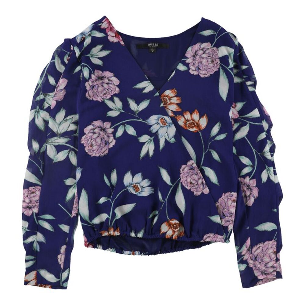 GUESS Womens Eliza Surplice Kimono Top Blouse, NWT